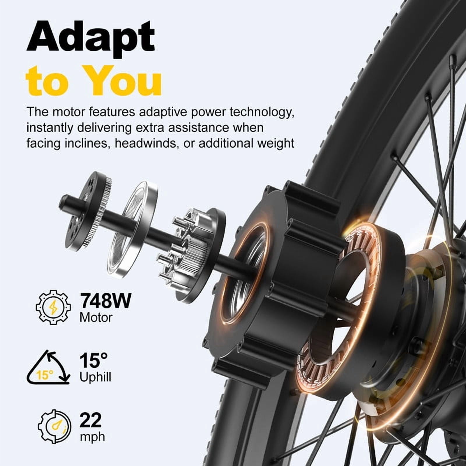 Unibike Electric Mountain Bike, 26'' Ebikes for Adults, 400W Brushless Motor, 36V 13AH Lithium Battery, Mechanical Disc Brakes, Gray