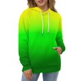 thumbnail image 4 of Yellow Green Gradient-2 Men's Women Vintage 3D Hooded Sweatshirt - All-Season Loose Fit Streetwear, 4 of 6