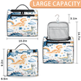 thumbnail image 2 of Herdesigns Cute Dino Rainbow Toiletry Bag for Women, Travel Makeup Bag, Waterproof Hanging Cosmetic Organizer for Toiletries & Makeup Essentials, 2 of 7