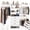 White, variant on Armocity 8FT Closet System with 3 Wooden Drawers, 20''-96'' Width Closet Organizer with 3 Hanging Rods and Shelving Towers(Cut to Fit), White