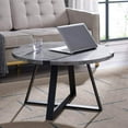 thumbnail image 1 of Table Basse Ronde Rustique - Béton Foncé, 1 of 9