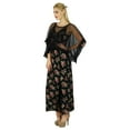 thumbnail image 5 of Bimba Women Long Maxi Floral Printed Side Slit Dress Comes With Chic Poncho Top, 5 of 6