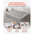 thumbnail image 4 of VEVOR Box Spring, King Size Bed Frame with Washable Fabric Cloth, Heavy Duty Metal Frame for King Bed, 9.1 in Mattress Foundation, 3500 lbs Max Weight Capacity, Easy Assembly, 79.1 x 75.8 x 9.1 in, 4 of 9