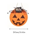 thumbnail image 7 of Halloween Jack O Lantern Wooden Door Hanger, 4 Styles Fall Pumpkin Front Door Sign for Thanksgiving Home Decor, 7 of 7
