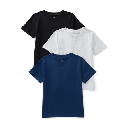 Wonder Nation Toddler Boys Tee with Short Sleeves, 3-Pack, Sizes 18M-5T