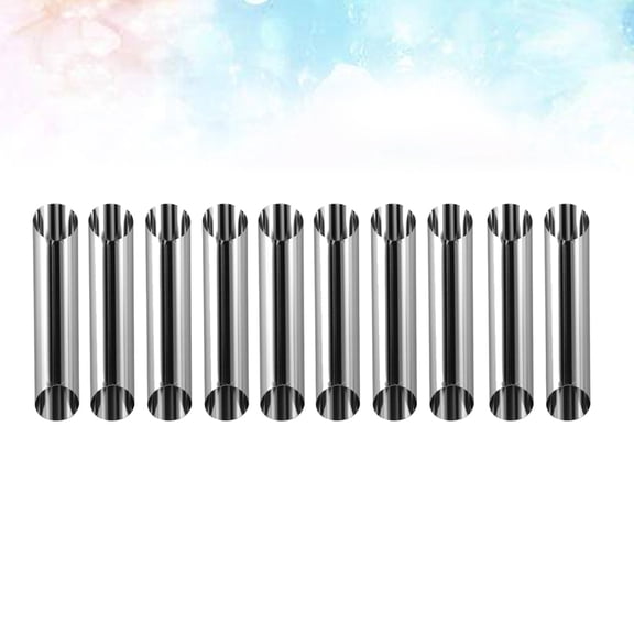 OUNONA 20Pcs Stainless Steel Cannoli Molds Pastry Baking Tubes Reusable Cylindrical Bread Roll Baking Tools