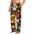 thumbnail image 2 of Daiia Sunflowers Mushrooms Men's Sleep Pant with Pockets and Drawstring,Pajama Pants-Large, 2 of 9