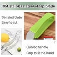 thumbnail image 2 of Cortador de sandía de acero inoxidable: utensilio de cocina esencial para cortar frutas, verde, 2 of 3