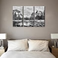 thumbnail image 5 of TISHIRON 3PCS Framed Canvas Wall Art Set,42"x28" Black and White Yosemite Canvas Art Decor, 5 of 7
