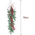 thumbnail image 2 of Decoraciones de corona navideña, guirnalda de árbol artificial oel, arreglo floral navideño para decoración de bodas, jardín, chimenea, escalera, decoración colgante navideña (70 cm) oso de fresa  Electrónica, 2 of 5