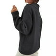 thumbnail image 4 of Itsame Knitted Sweater for Womens Knitted V-Neck Sweatershirt Long Sleeves New Solid Color Relaxed Lapel Collar Sweatshirts Black Size M, 4 of 8