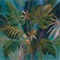 thumbnail image 3 of Vassileva, Silvia 15x15 Black Modern Framed Museum Art Print Titled - Midnight Tropical Leaves, 3 of 5