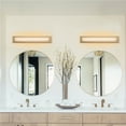 thumbnail image 4 of C Cattleya Brushed Gold LED Bathroom Vanity Light Bar with Clear Sandy Glass, 4 of 6