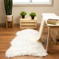 thumbnail image 4 of Super Area Rugs 2x4 Foot Soft Plush Faux Fake Sheepskin Fur Shag Rug, White, 4 of 7