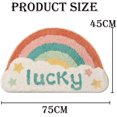 thumbnail image 2 of Floor Mat Small Fresh Semicircle Carpet Bathroom Non-slip Mat Absorbent Foot Pad（Happy Rainbow）, 2 of 5