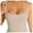Beige, variant on Hpapadks Tank Top for Women Knitted Bottoms Slim Solid Color Short Vest Tops Camisole Tops for Women Black XS