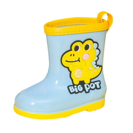 

Yinguo Boots Dinosaur Children Boys Baby Girls Shoes Infants Rain Cartoon Waterproof Baby Shoes Sky Blue 20