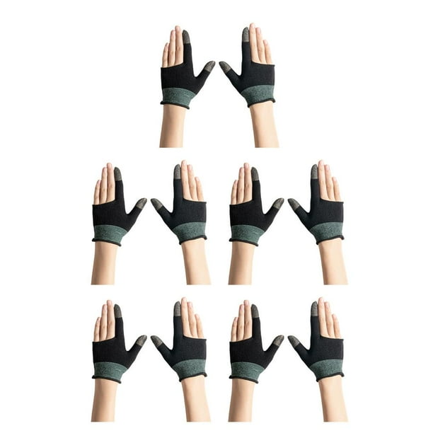 Methold 1 par de guantes para juegos móviles, guantes de Control táctil sensibles altamente conductivos, antideslizantes, transpirables, tamaño libre Type2
