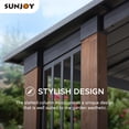 thumbnail image 6 of Sunjoy Clint 11 x 13 ft. Outdoor Cedar Wood Frame Gazebo with Black Steel Hardtop Roof for Patio, Garden, Backyard, and Lawn Activities, 6 of 10