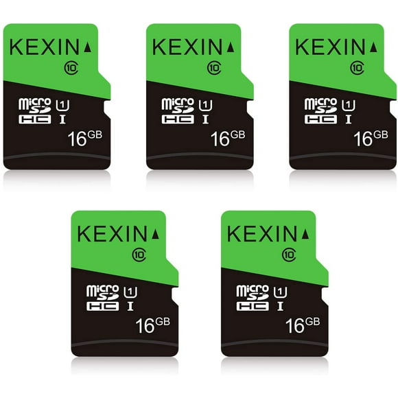 KEXIN Micro SD Card 16 GB Micro SDHC UHS-I Memory Cards Class 10 Micro SD Card High Speed TF Card, C10, U1,5 Pack