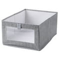thumbnail image 1 of Panier de Rangement en Tissu Pliable Grand Bac de Rangement Cube de Rangement avec Fenêtre Transparente, 1 of 10