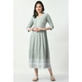 thumbnail image 4 of S MAJIDA Kurta Set for Women Embroidered Rayon Kurta Dupatta with 3/4 Sleeve, 4 of 5