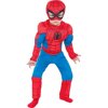 Toddlers' Spider-Man Deluxe Muscle Costume for Boys with Headpiece 2T