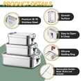 thumbnail image 5 of Vesteel Bento Box Set of 3 (47oz /29oz /18.6oz), Stainless Steel Lunch Box Metal Food Storage Container with Removable Dividers, Portable & Leak-Proof Meal Prep Container with 3 Compartment, 5 of 8