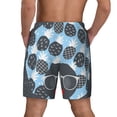 thumbnail image 3 of Kdxio Black Head Woman Print Men'S Swim Trunks With Compression Liner 7 Inch Inseam Quick Dry Swim Shorts, 3 of 7
