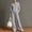 Dark Gray, variant on Women's Solid Crew Neck Button up Cardigan Sweatshirt & Wide Leg Pants Set, Casual Loose Two Piece Outfit Tracksuit for Daily Street Wear Yellow