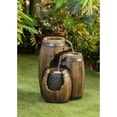 thumbnail image 1 of Jeco Broken Barrels Indoor Outdoor Fountain in Brown, 1 of 1