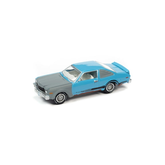 1976 Plymouth Road Runner, Sky Blue w/Primer Gray - Johnny Lightning JLSF023/48A - 1/64 Scale Diecast Model Car