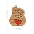 thumbnail image 2 of Wooden Hand Carved In True Love Animals Statue Family Decorationhedgehog, 2 of 5