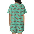 thumbnail image 3 of Lsque Cartoon Lobsters 4 Women's Short-Sleeved Pajama Set - 2 Piece Soft and Lightweight Sleepwear Set-XX-Large, 3 of 9