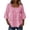 *1-Pink, variant on VBVC Women's Cotton Linen Square Neck Top, Ladies' 3/4 Sleeve Babydoll Blouse, Lace Trim Tiered Summer Shirt For Women, Dark Blue , S-2XL