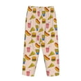 thumbnail image 5 of Naloa Hamburger Pizza Coke Print Women’s Ultra-Soft Comfy Pajama Lounge Pants with Pockets & Drawstring, 5 of 8
