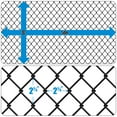 thumbnail image 3 of Fencer Wire 9 Gauge Black Vinyl Coated Galvanized Steel Chain Link Fence Fabric, Diamond Mesh Size 2-3/8 Inch, Galvanized&nbsp;Fencing Wire Roll for Garden and Animals Enclosure (6ft. x 50ft.), 3 of 9