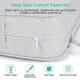 thumbnail image 4 of Aoodor Coussin de Chaise d'Extérieur 24 X 24 Pouces Résistant à l'Eau et à la Décoloration en Tissu Oléfine Coussins de Siège de Patio avec Housse Amovible et Sangles Ajustables pour Mobilier d'Extérieur Ensemble de 2 Gris, 4 of 4