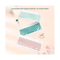 thumbnail image 2 of 2 Pcs/Set Clavier Sans Fil Largement Compatible Plug Play ABS Souris Sensible Compatible Bluetooth pour iPad - Blanc, 2 of 5