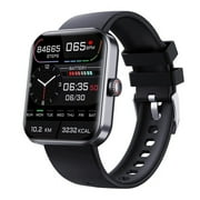 MFLEL for Motorola Razr 40 Ultra Smartwatch, Fitness Activity Tracker for Men Women Heart Rate Sleep Monitor, Step Counter, 1.91" Full Touch Screen Fitness Tracker Smartwatch - Black