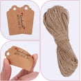 thumbnail image 4 of 150Pcs Heart Gift Tags Bulk Present Tag Labels 5 x 3cm BurlyWood Writable Paper Present Tags with 20M Jute Cord Love Hearts Cards, 4 of 5