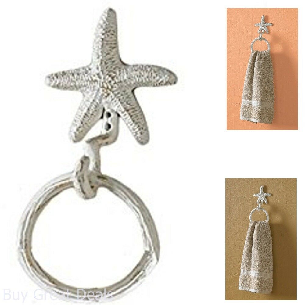 Starfish Ring Hook Towel Holder Tough Iron Beach Sea Themed Bathroom Decor Walmart Com Walmart Com