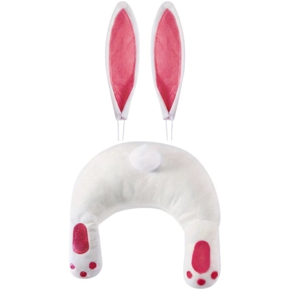 Hzzsbu Bunny Wreath Attachment - Rabbit Easter Wreath Crafts Set Easter Bunny Butt and Ears DIY Wreath Craft Attachment for Easter Party