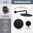 thumbnail image 4 of Wowow 9-Spray Patterns with 1.8 GPM 10 in. Wall Mount Rain Fixed Shower Heads in 10 in., Matte Black, 4 of 6