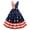 Dark Blue summer dresses, variant on Usmixi Summer Dresses for Women 4th of July Patriotic Pleated Swing A Line Tank Formal Dresses 2023 Casual Sleeveless V-Neck Star Striped Print Midi Dress Navy xl