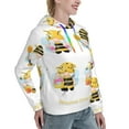 thumbnail image 6 of Wukai Gnomes Honey Bee Print Womens Hoodies Fleece Sweatshirts Long Sleeve Sweaters Pullover Fall Outfits Winter Clothes-Medium, 6 of 7