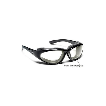 7eye 140540F Bora Sharp View Clear Plus 2.50 Reader Sunglasses, Glossy Black - Medium & Extra Large