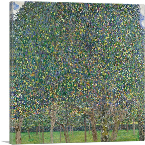 ARTCANVAS Pear Tree 1903 Canvas Art Print by Gustav Klimt - Size: 18" x 18" (0.75" Deep)