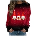 thumbnail image 3 of Christmas Shirt for Women 2023 Raglan Long Sleeve Crewneck Pullover Sweatshirts Casual Holiday Xmas Print Tops, 3 of 5