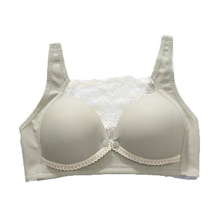 Bcresic on Sale Nursing Bras for Breastfeeding Lace Maternity Bra Front Open Buckle Bralettes Wireless Pregnancy Sleep Bralette Support Postpartum Underwear Clearance 03-Green Large